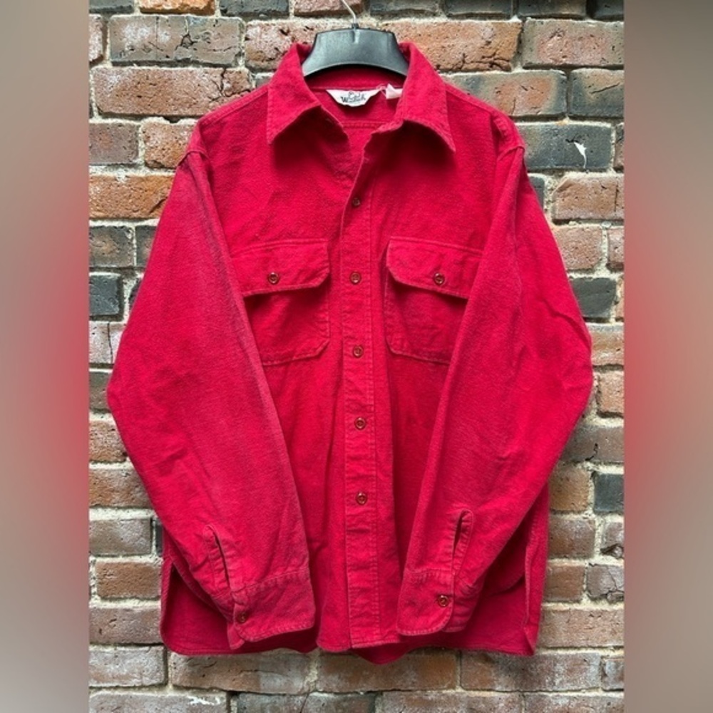 Vintage Woolrich 1970s Chamois Shirt Jacket Large